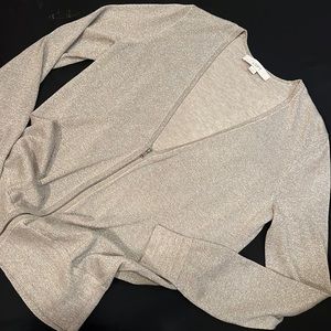 LOFT shimmering zip sweater :ladies M